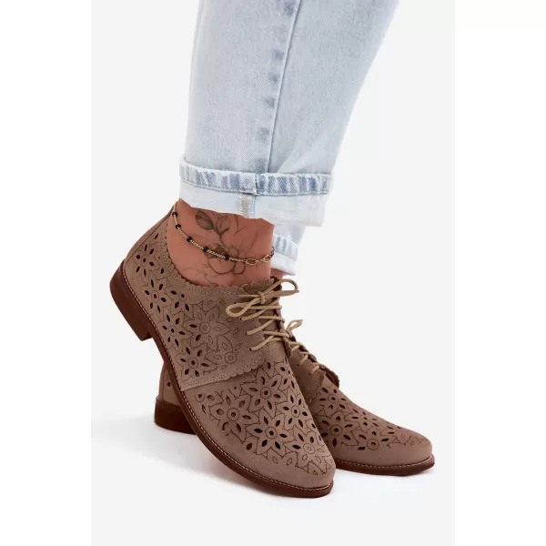  Botine de dama ZAZOO 4156/HOGL BEJ 