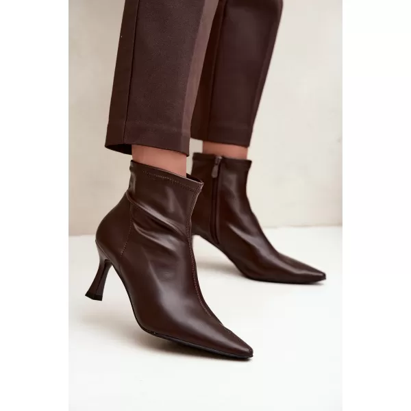  Botine de dama BOTO 7107 CIOCOLATĂ 
