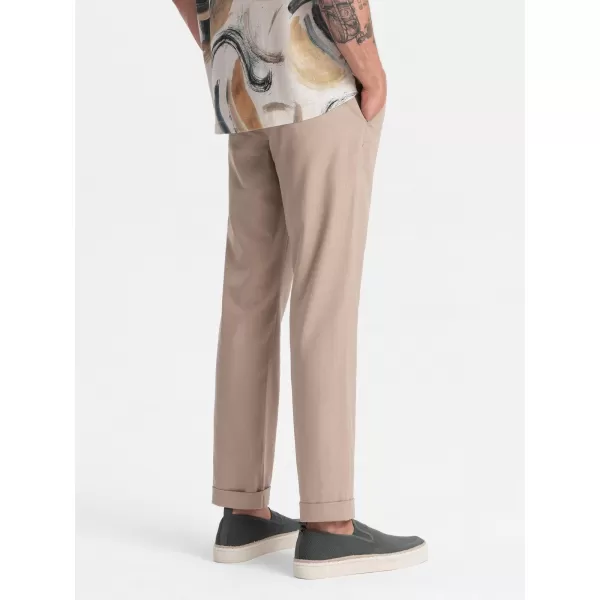  Pantaloni chino pentru bărbați OMBRE P1522 BEJ 