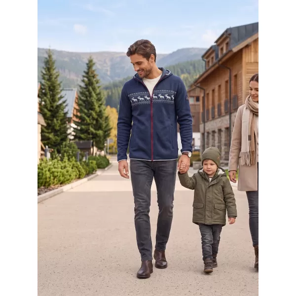  Pulover cald pentru bărbați ALPINE PRO NORES VARIANTA OCEANULUI LUMINAT DE LUNA PA 