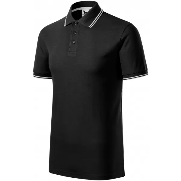  Tricou pentru bărbați cu guler MALFINI FOCUS 232 NEGRU 