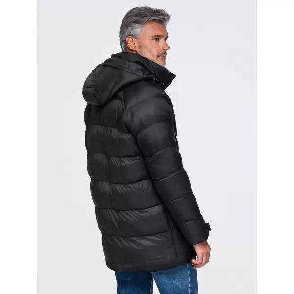  Geaca de iarna pentru barbati OMBRE OM-JALJ-0263 NEGRU 