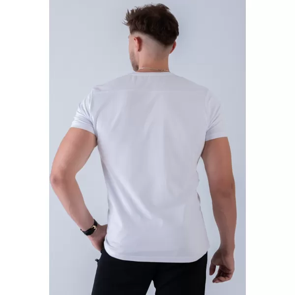  Tricouri pentru bărbați NEBBIA MIKE MUSCLE FIT 158 ALB 