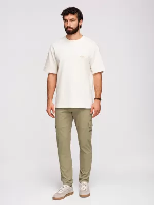 Pantaloni pentru bărbați OMBRE P1517 MĂSLINE
