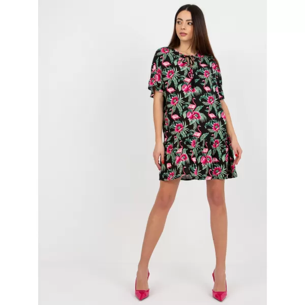  Rochie SUBLEVEL D73771M30306C NEGRU ȘI VERDE 