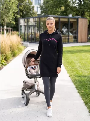 Hanorac prelungit dama ALTISPORT ALW001419 ROZ NEGRU