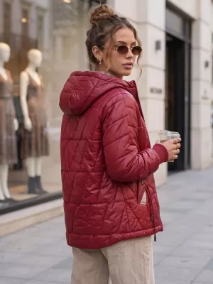 Geaca de dama DSTREET TY5785 BURGUNDIA