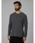 Tricou pentru bărbați cu mâneci lungi 4F WMM00TLONM611 MELANGE GRI ÎNCHIS