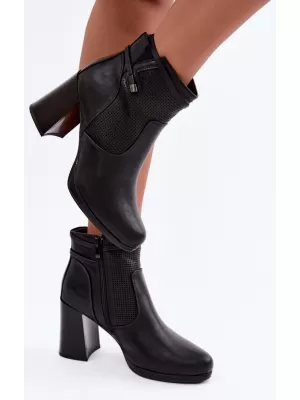 Botine de dama BOTO FAF125B-2 NEGRU