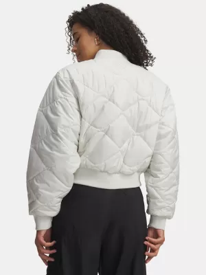 Jachetă bomber de damă UNDER ARMOUR HERITAGE BOMBER 6000638-110 ALB