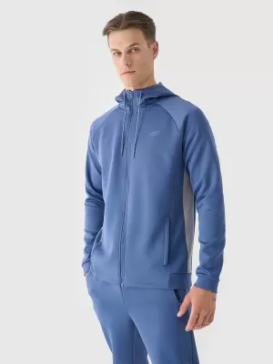 Hanorac pentru bărbați 4F WAW25TSWSM1930 DENIM