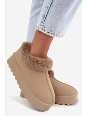 Oameni de zăpadă pentru femei BIG STAR SHOES UU274204 BEJ