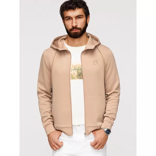  Hanorac pentru bărbați OMBRE OM-SZBC-0196 BEJ 