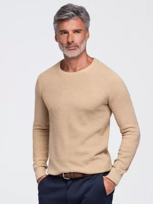Pulover pentru bărbați OMBRE OM-SWSW-0119 NISIP