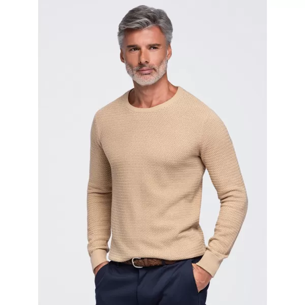  Pulover pentru bărbați OMBRE OM-SWSW-0119 NISIP 