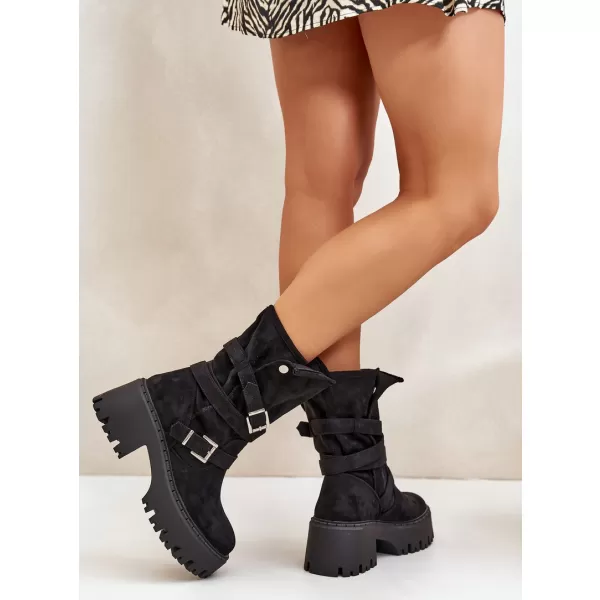  Botine de dama BOTO QH7825/DA185 NEGRU 