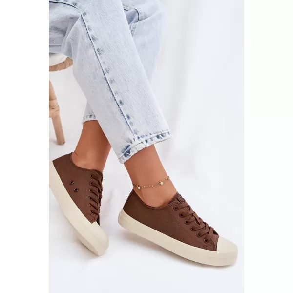 Adidași de damă BIG STAR SHOES TT274123 MARO/BEJ 