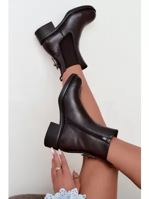 Botine de dama SERGIO LEONE BT-04 MARO ÎNCHIS