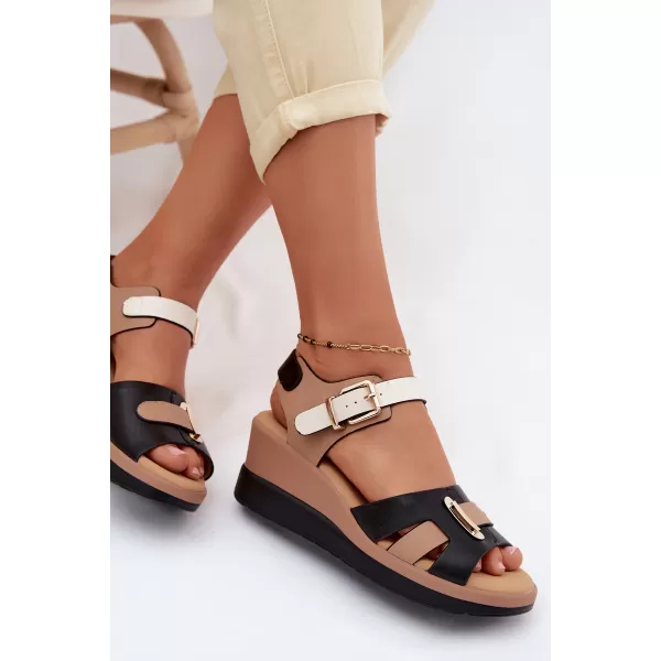  Sandale de dama ARTIKER 58C0316 NEGRU/BEJ 