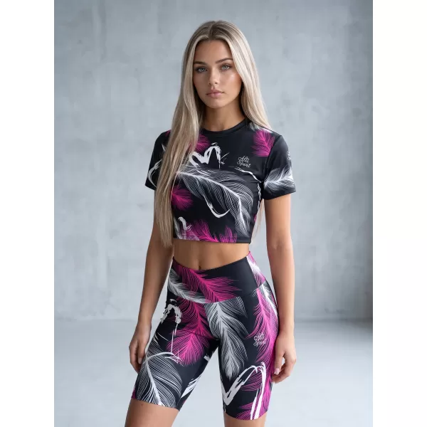  Jambiere premium pentru genunchi pentru femei (marimi noi) ALTISPORT VOJ/ALW001LEG06 NEGRU/ROZ 
