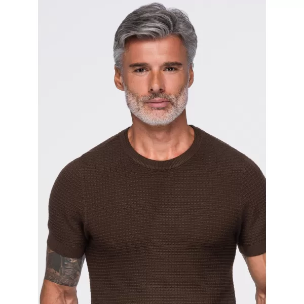  Tricou pentru bărbați OMBRE OM-TSCT-0303 MARO 