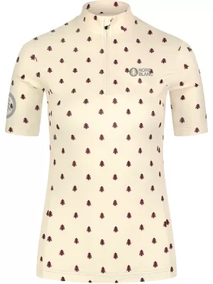 Tricou de ciclism pentru femei NORDBLANC TREES NBSLF8085 BEJ
