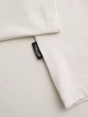 Tricou pentru bărbați OMBRE OM-TSBC-0291 ALB/NEGRU/NEGRU