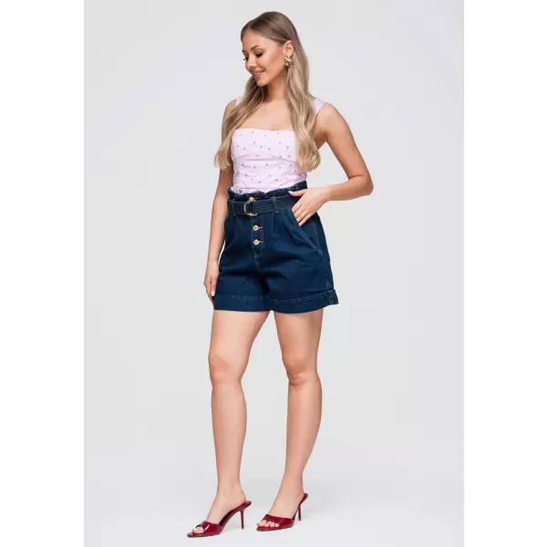  Pantaloni scurți de damă OMBRE OW-ST-E0011 DENIM ÎNCHIS LA CULOARE 