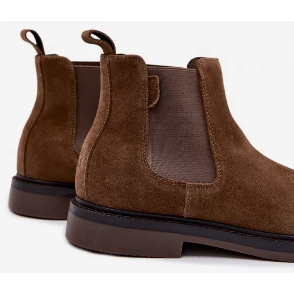  Pantofi pentru bărbați BIG STAR SHOES UU174277 UMBRE MARO/BEJ 