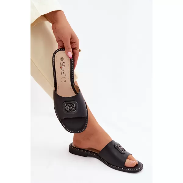  Papuci de damă S.BARSKI KV61-6019 NEGRU 
