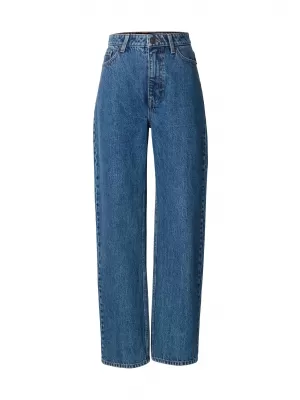 Pantaloni de dama URBAN CLASSICS TB8142 ALBASTRU MEDIU PROFUND SPĂLAT