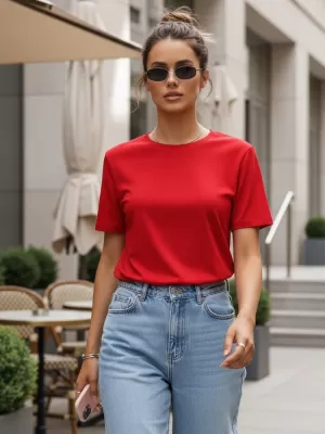 Tricou pentru femei DSTREET RY2210 ROŞU