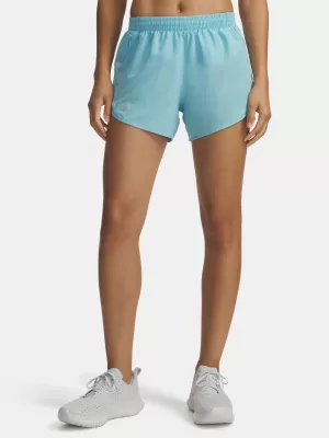 Pantaloni scurți de damă UNDER ARMOUR UA FLY BY 3 SHORTS 1382438-425 ALBASTRU
