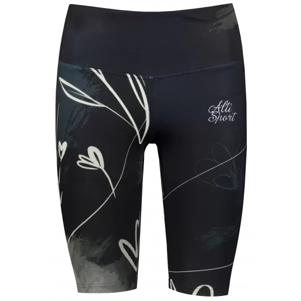  Jambiere premium pentru genunchi pentru femei (marimi noi) ALTISPORT VOJ/ALW083LEG06 ALB-NEGRU 
