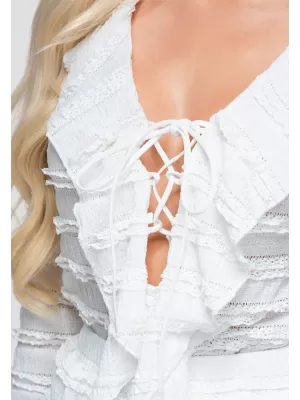 Bluza de dama OMBRE OW-TS-E0067 ALB
