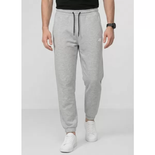  Pantaloni pentru bărbați 4F WMM00TTROM1673 MELANGE GRI DESCHIS RECE 