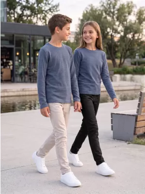 Tricou cu pete pentru copii ALPINE PRO NOMARO ALBASTRU ASHLEY