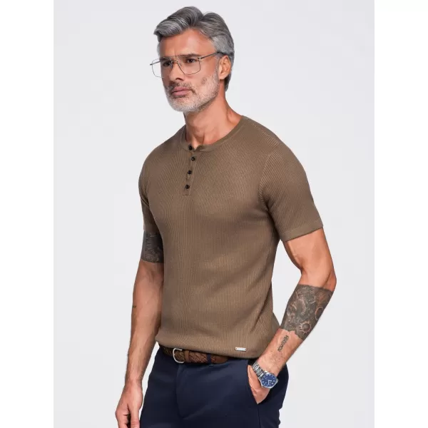  Tricou pentru bărbați OMBRE OM-TSCT-0304 MARO DESCHIS 