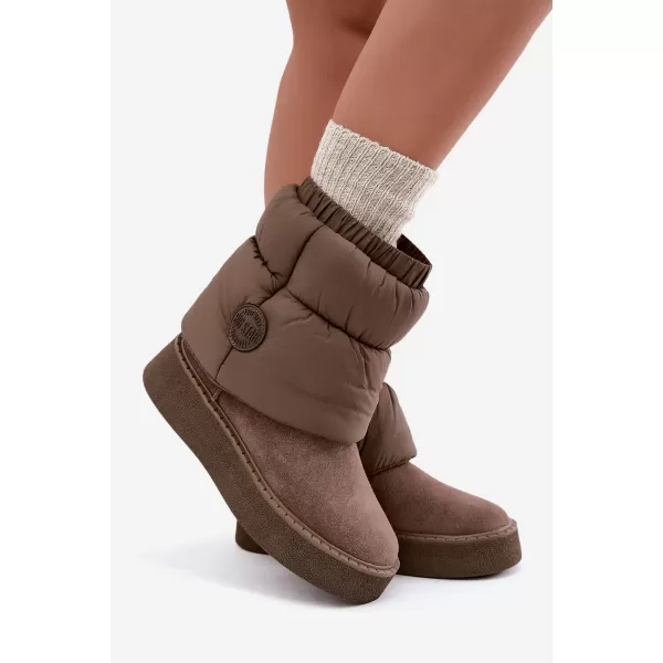  Oameni de zăpadă pentru femei BIG STAR SHOES UU274732 BEJ ÎNCHIS 