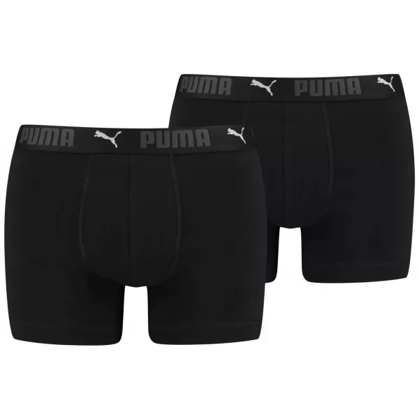  Boxeri pentru bărbați PUMA SPORT COTTON BOXER 2P 93552101 NEGRU 