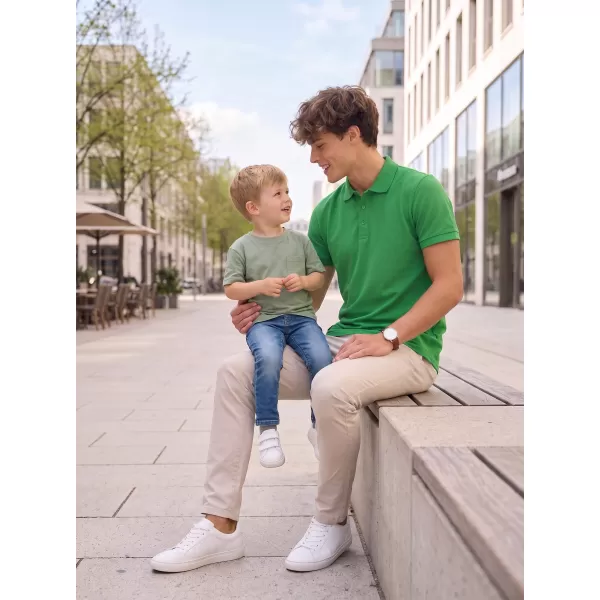  Tricou pentru bărbați cu guler ALTISPORT NP/ALMST90601 VERDE KELLY 