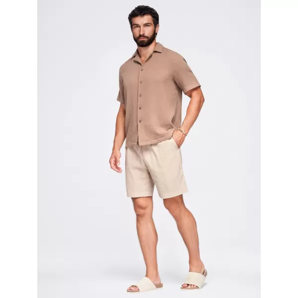  Pantaloni scurți pentru bărbați OMBRE OM-SRCS-0209 MARO DESCHIS 