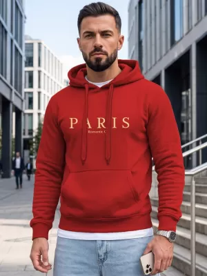 Hanorac pentru bărbați DSTREET NX5147BX-18-09 ROŞU