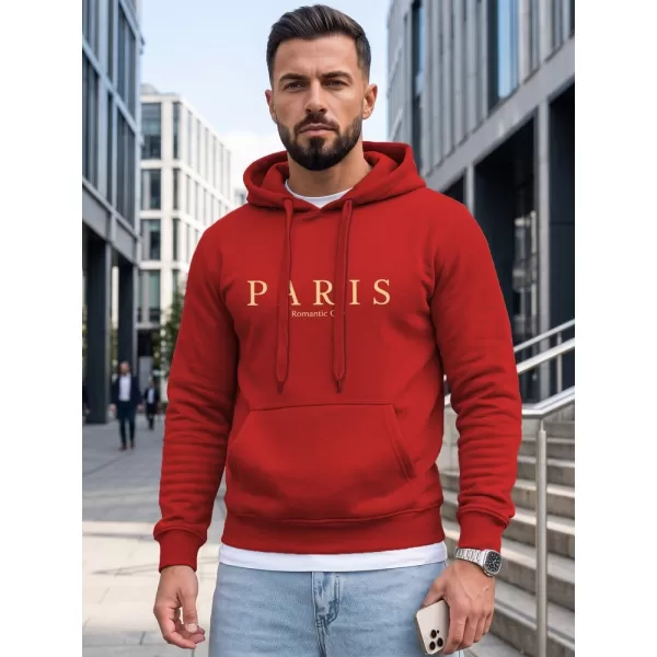  Hanorac pentru bărbați DSTREET NX5147BX-18-09 ROŞU 