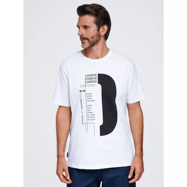 Tricou pentru bărbați OMBRE OM-TSPT-0299 ALB 