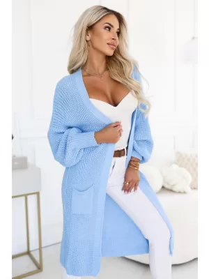 Cardigan de damă NUMOCO 627-3 ALBASTRU DESCHIS