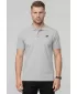 Tricou pentru bărbați cu guler 4F WMM00TPTSM0770 MELANGE GRI ÎNCHIS