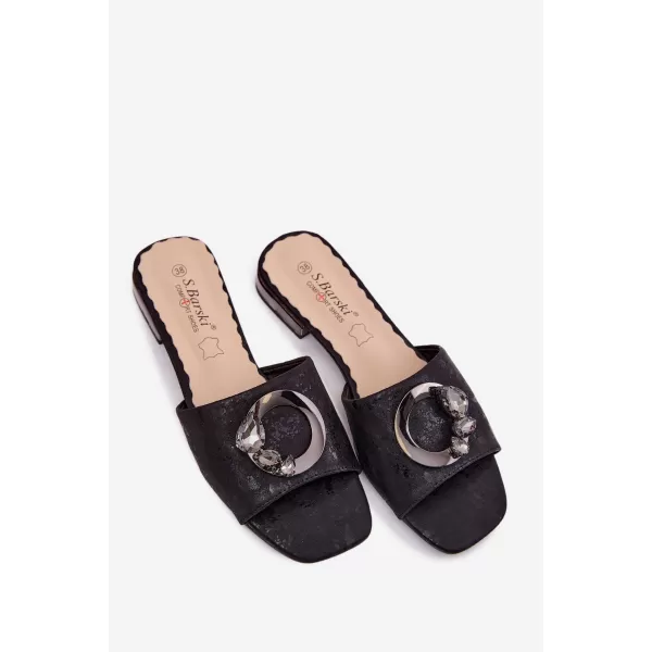  Papuci de damă S.BARSKI KV61-6025 NEGRU 
