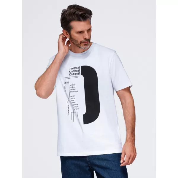  Tricou pentru bărbați OMBRE OM-TSPT-0299 ALB 