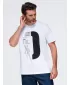 Tricou pentru bărbați OMBRE OM-TSPT-0299 ALB